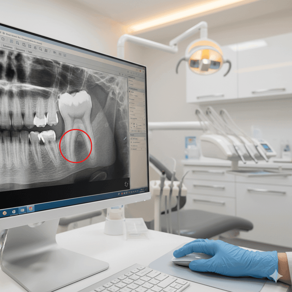 КТ одного сегмента челюсти